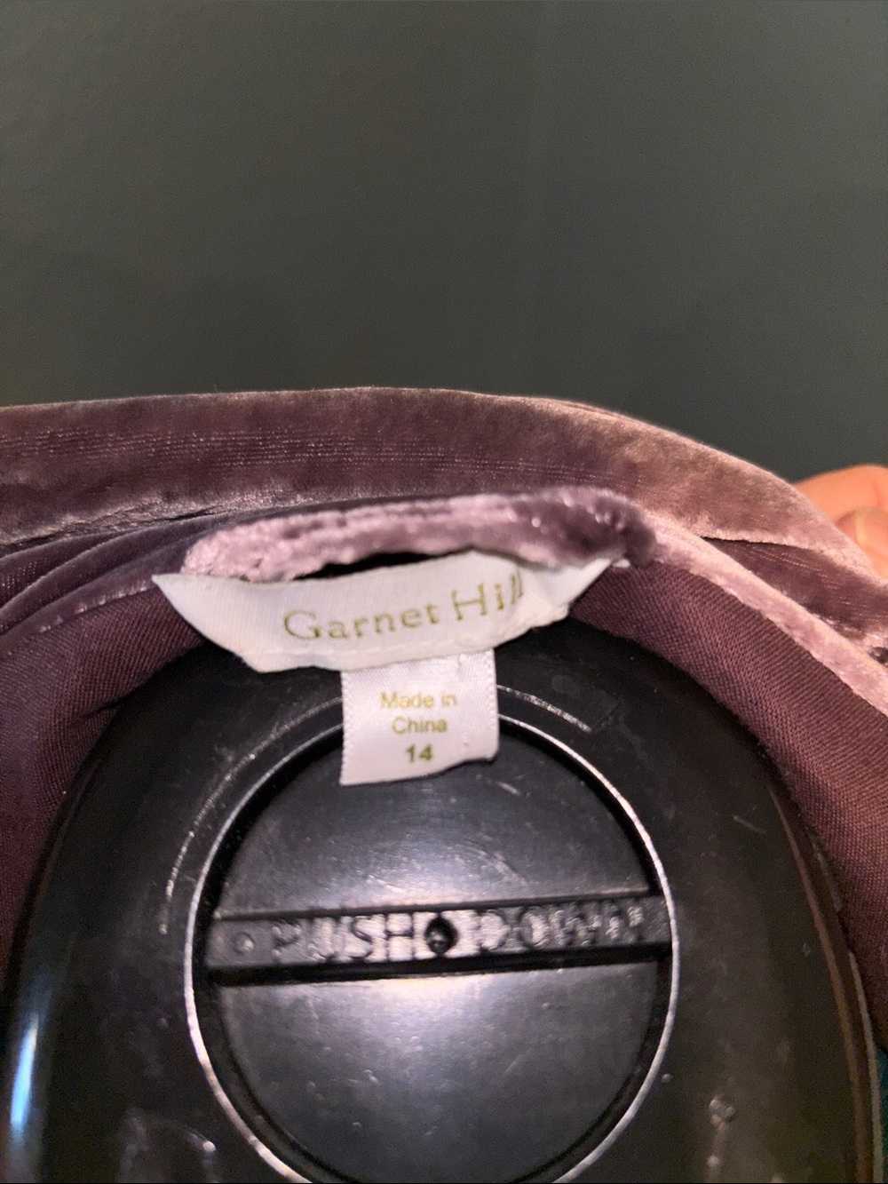 Garnet Hill Mauve Velvet Long Trench Coat - Picture 5 of 5